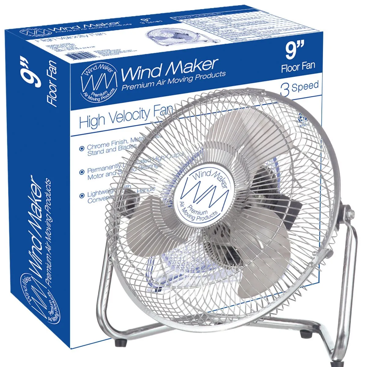 Windmaker 9" Floor Fan - 3 Speed