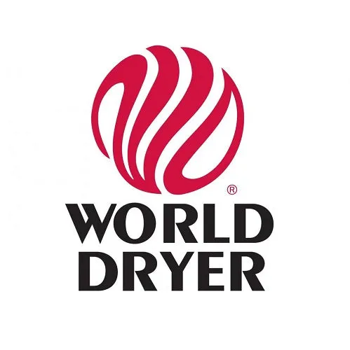 WORLD DRYER® DB7-974 Airstyle™ Model B Series Hair Dryer - White Epoxy on Steel Push Button Surface-Mounted (277V)