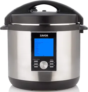 Zavor LUX LCD 8 Quart Programmable Electric Multi-Cooker: Pressure Cooker, Slow Cooker, Rice Cooker, Yogurt Maker, Steamer and More - Stainless Steel (ZSELL03)