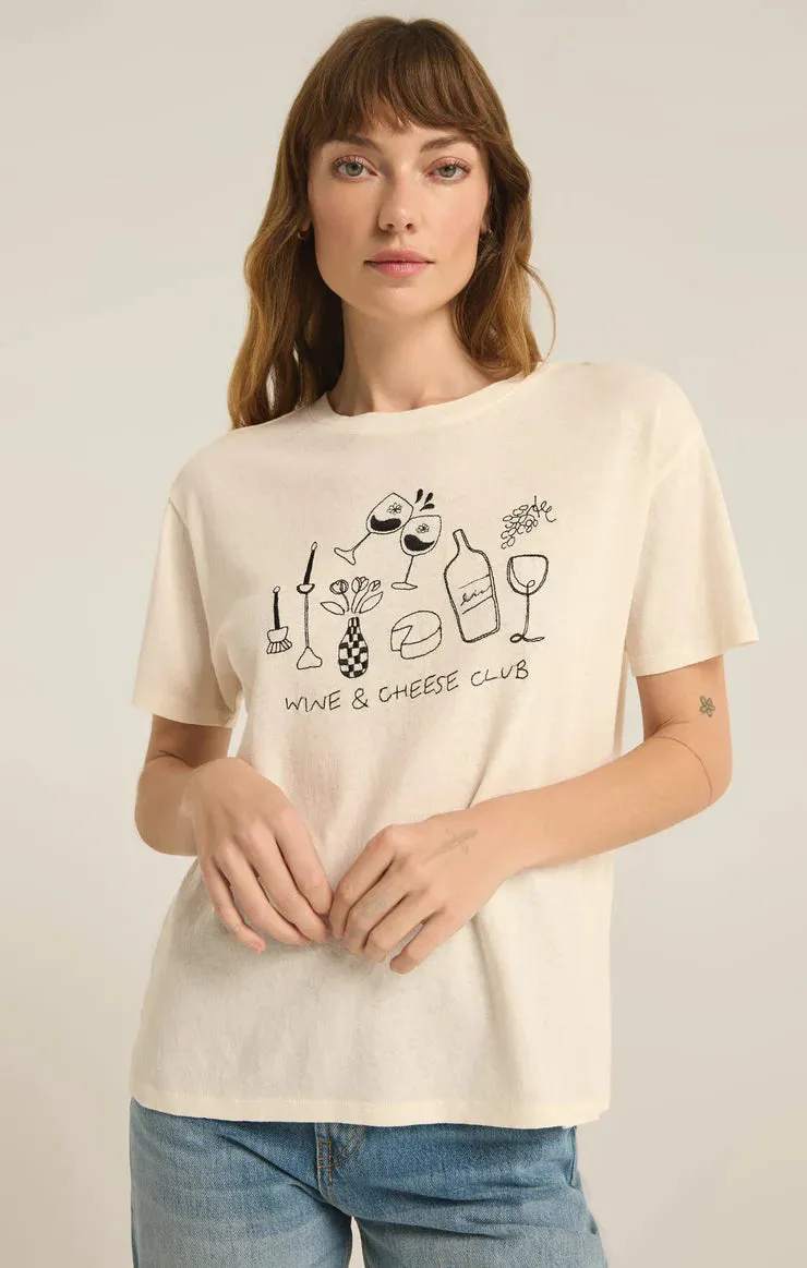 ZSU Wine & Cheese Embroidered Pacific Tee